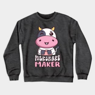 Milkshake Maker Kawaii Milk Cow Lover Crewneck Sweatshirt